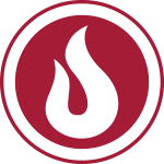 red icon of animated flame