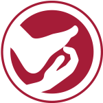 red icon of animated foot and hand
