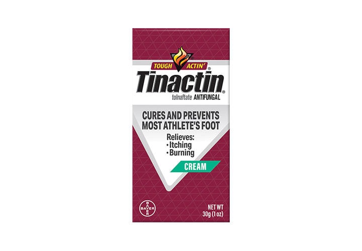 red and white package of Tinactin® Athlete’s Foot Cream